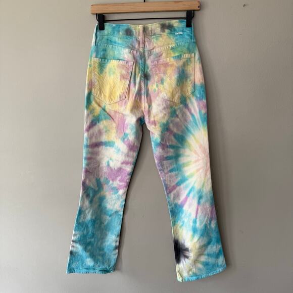 Mother Superior The Tripper Tie Dye Crop Jeans Swirling Secrets Sz 25 Festival - Picture 5 of 16